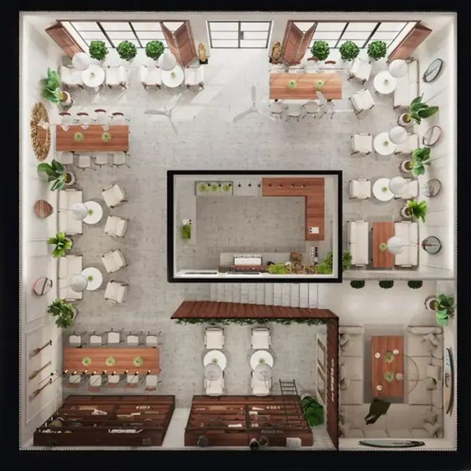 15+ Restaurant Floor Plan Layout Design Ideas